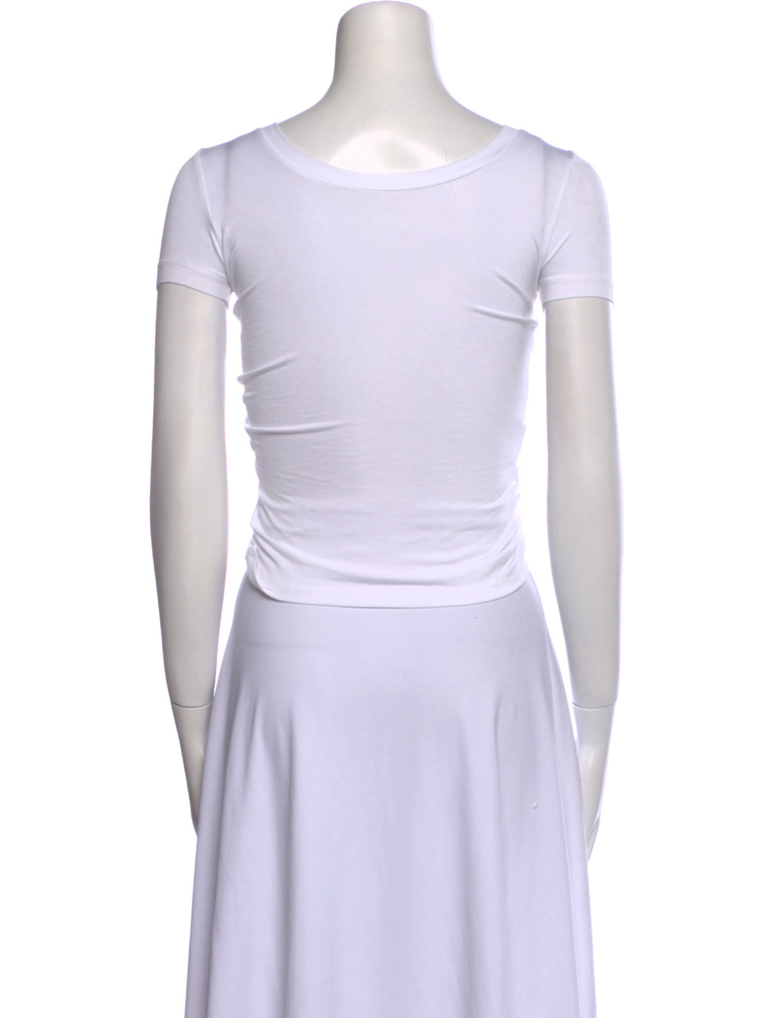 Jacquemus V-Neck Short Sleeve Crop Top