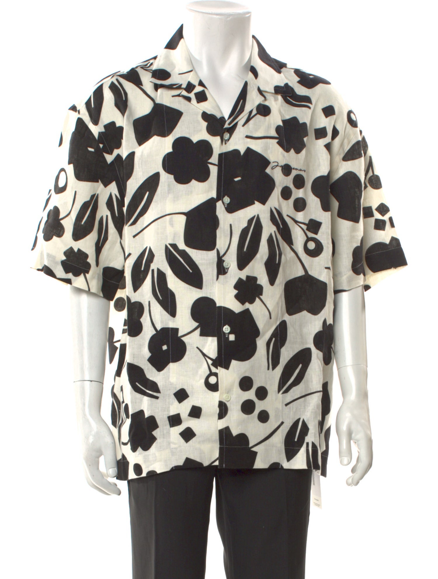 Jacquemus Linen Floral Print Shirt