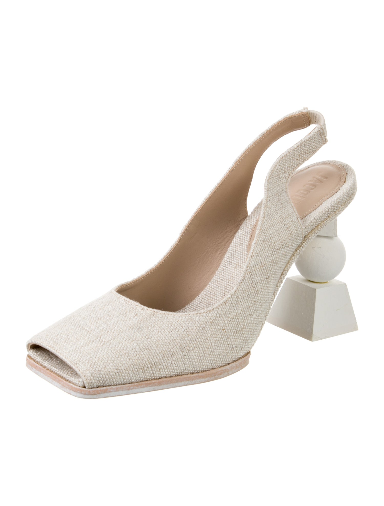 Jacquemus Canvas Slingback Pumps