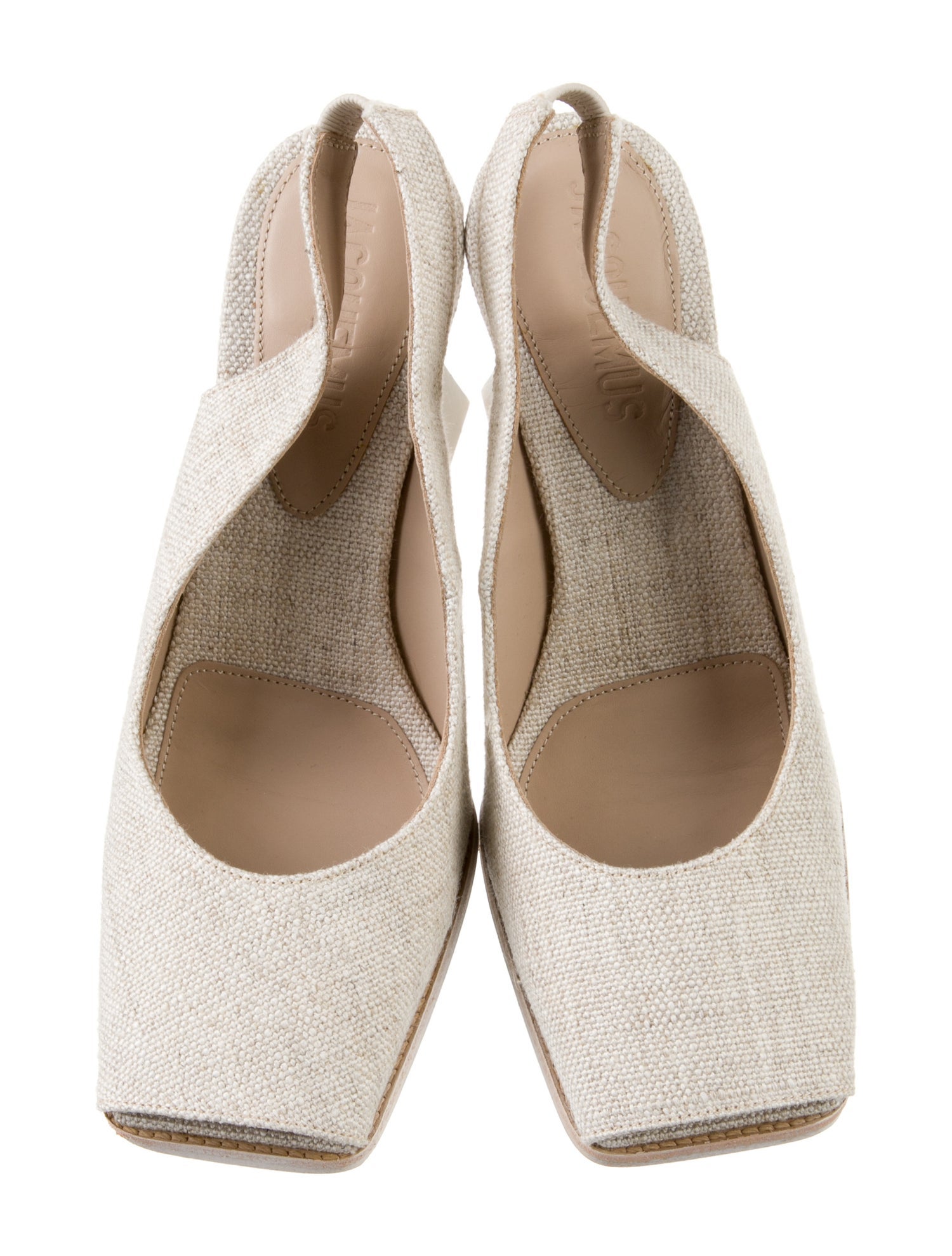 Jacquemus Canvas Slingback Pumps