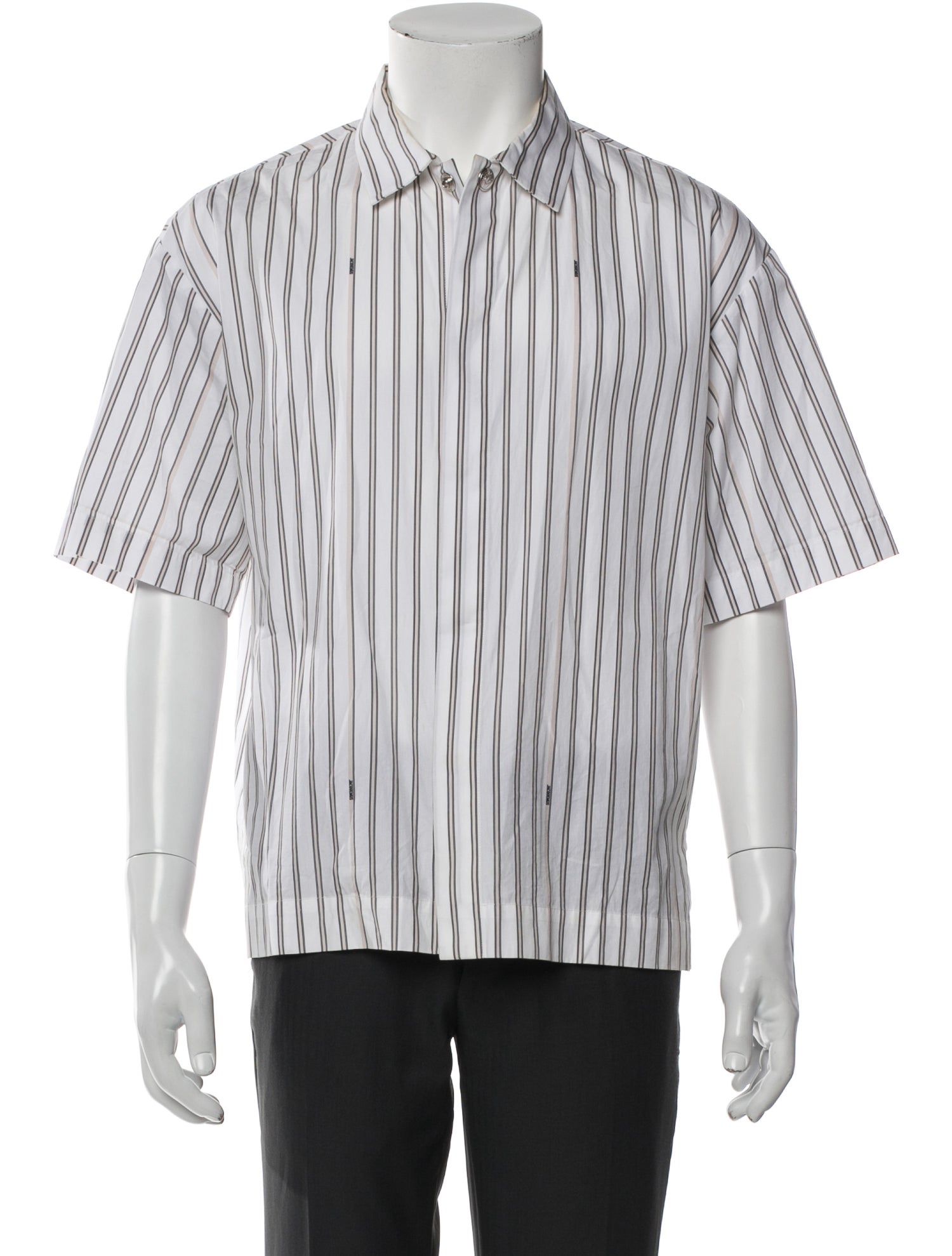 Jacquemus Striped Short Sleeve Dress Shirt