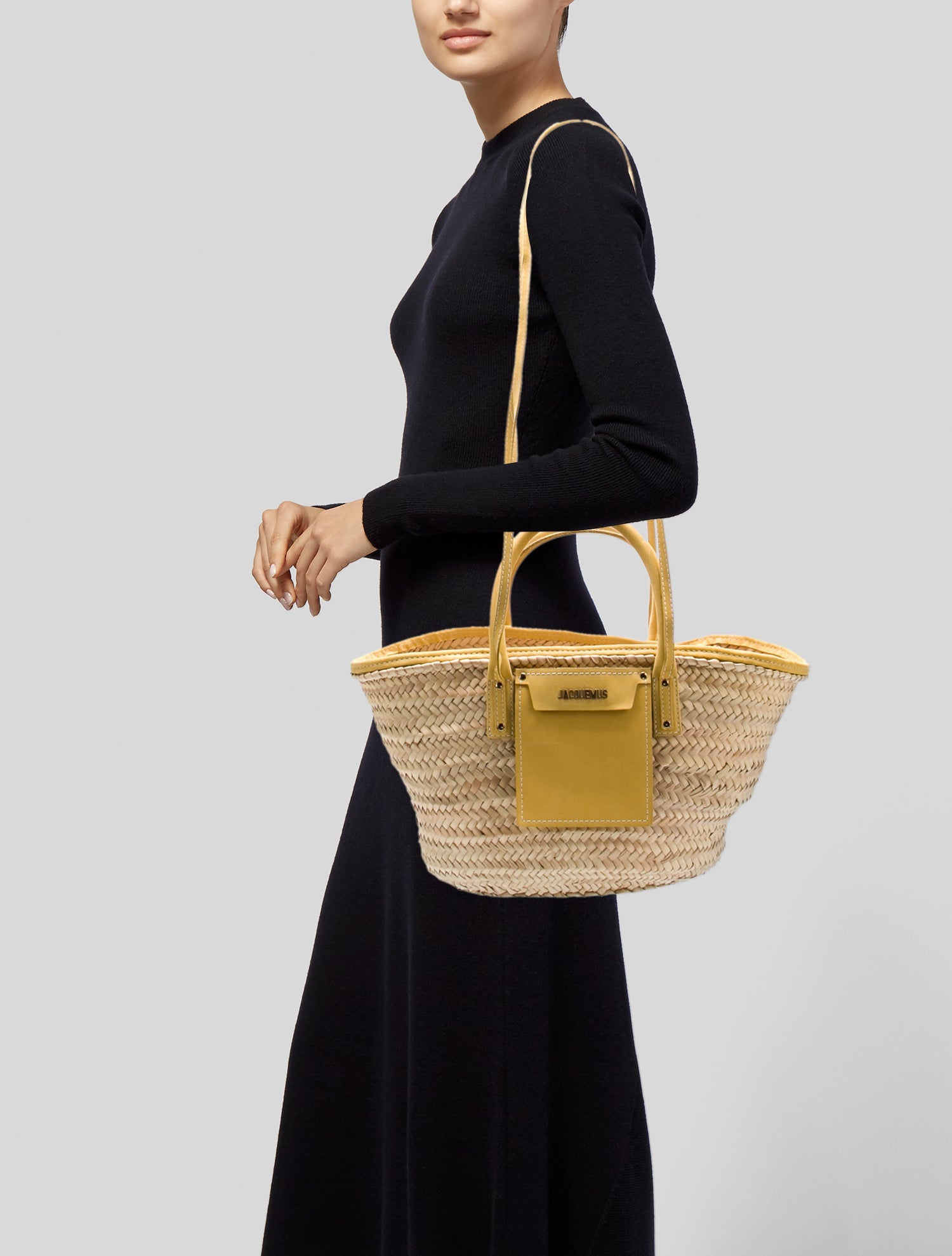 Jacquemus Raffia Top Handle Bag