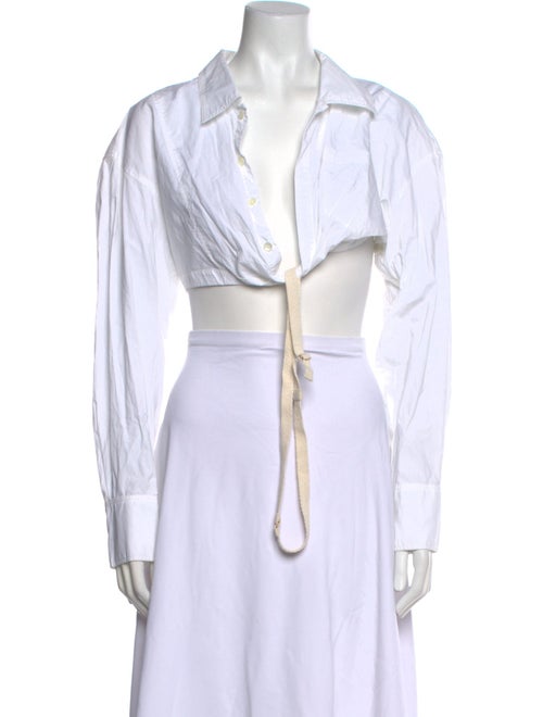 Jacquemus Long Sleeve Crop Top