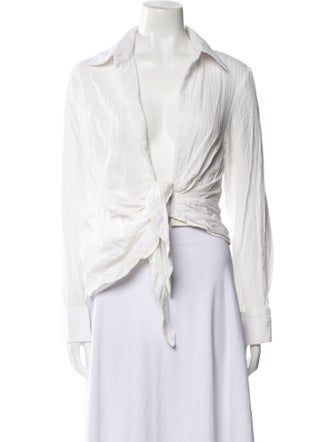 Jacquemus Long Sleeve Crop Top