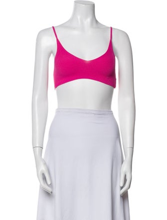 Jacquemus Square Neckline Sleeveless Crop Top