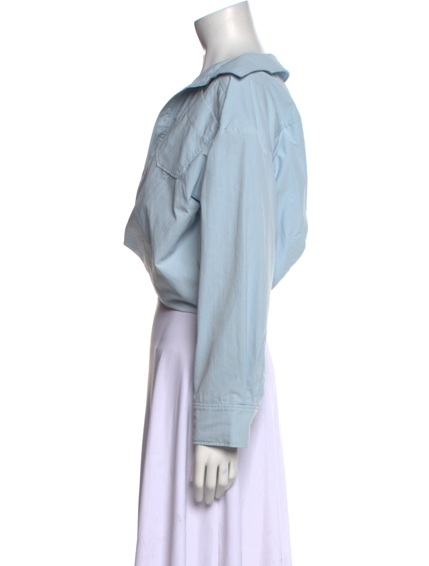 Jacquemus Nylon V-Neck Crop Top