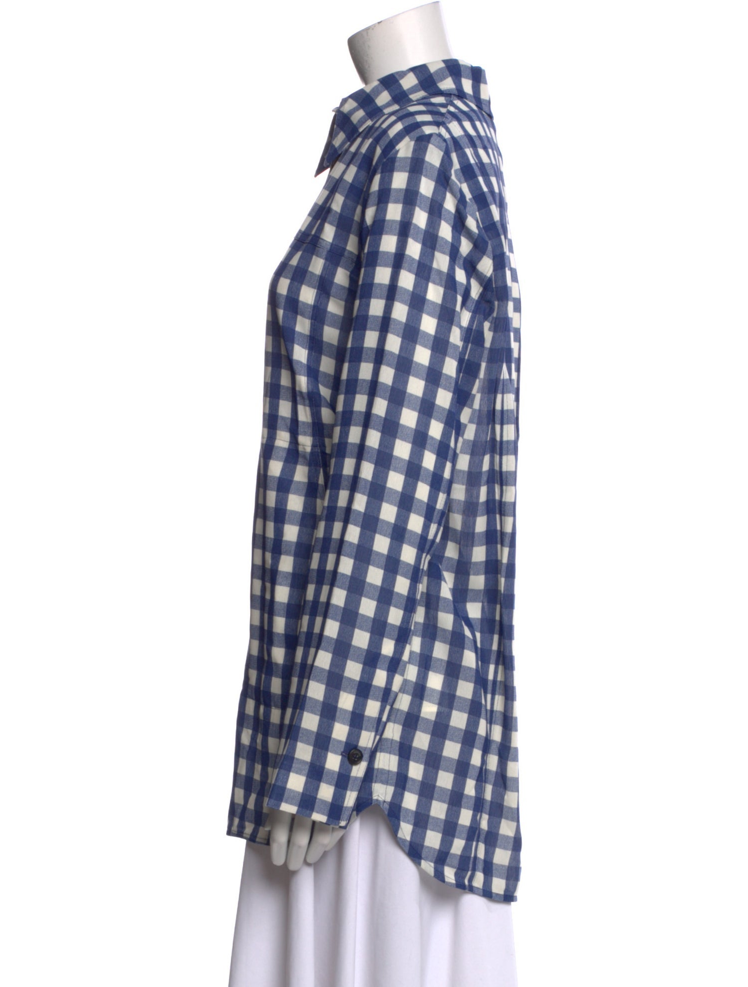 Jacquemus Plaid Print Long Sleeve Button-Up Top w/ Tags