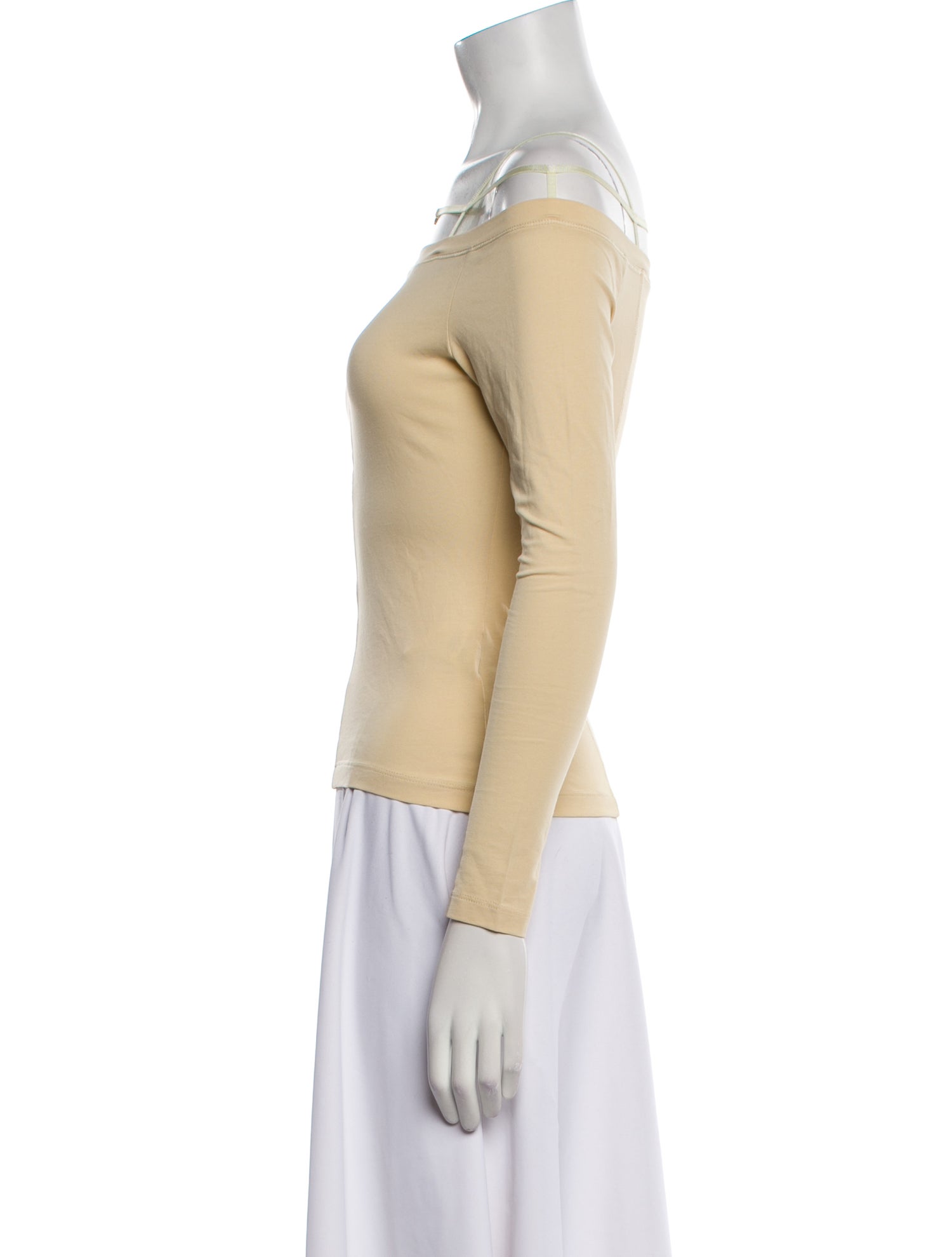 Jacquemus Off-The-Shoulder Long Sleeve Top