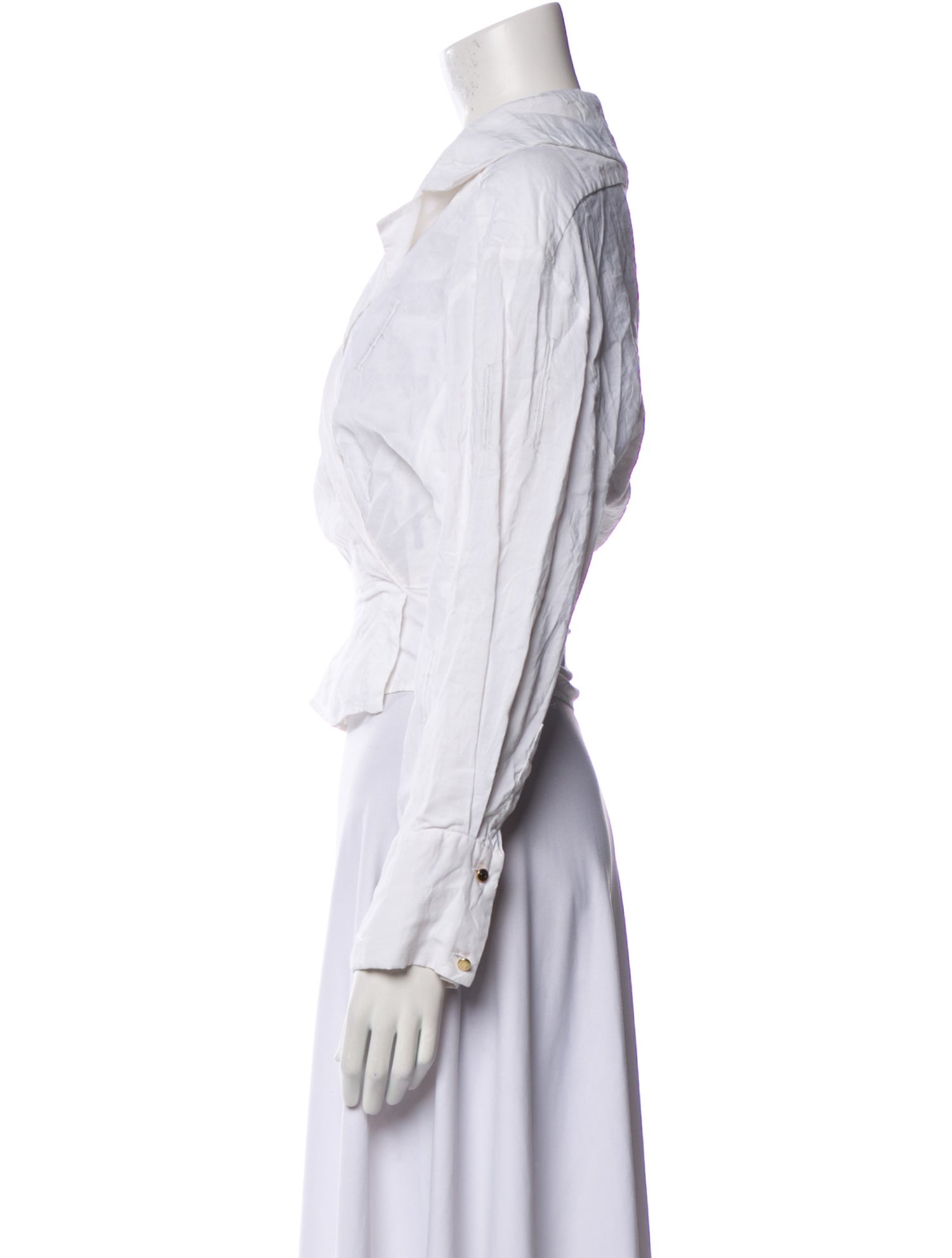 Jacquemus Linen V-Neck Crop Top