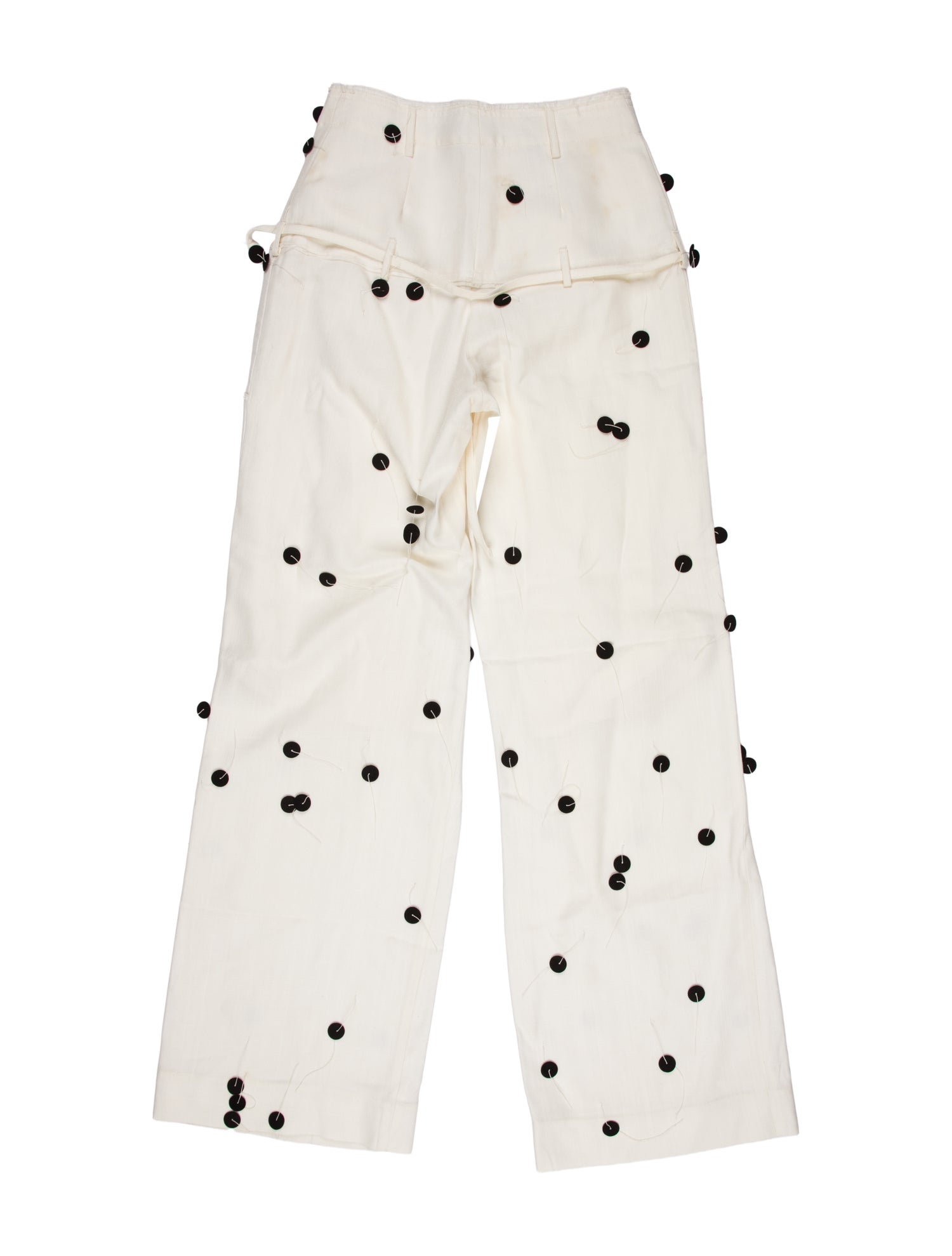 Jacquemus Polka Dot Print Wide Leg Pants