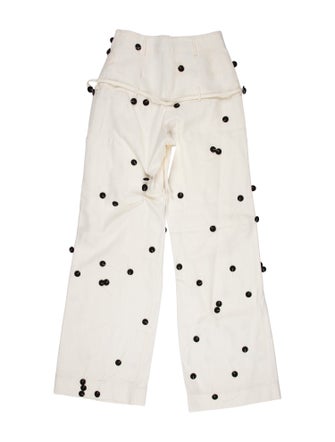 Jacquemus Polka Dot Print Wide Leg Pants