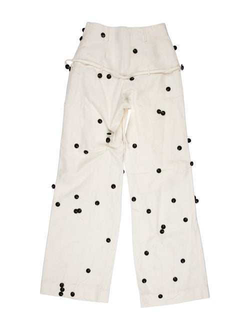 Jacquemus Polka Dot Print Wide Leg Pants