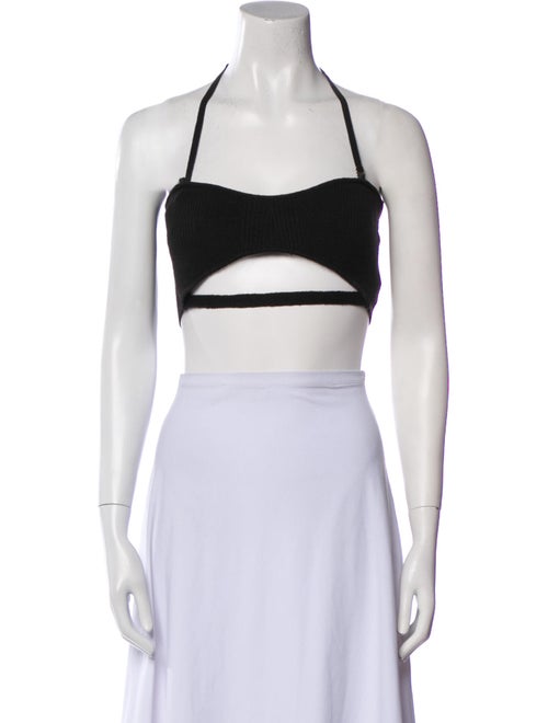 Jacquemus Linen Halterneck Crop Top