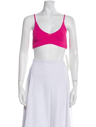Jacquemus V-Neck Sleeveless Crop Top
