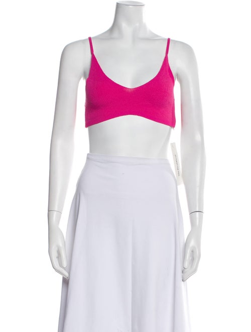 Jacquemus V-Neck Sleeveless Crop Top