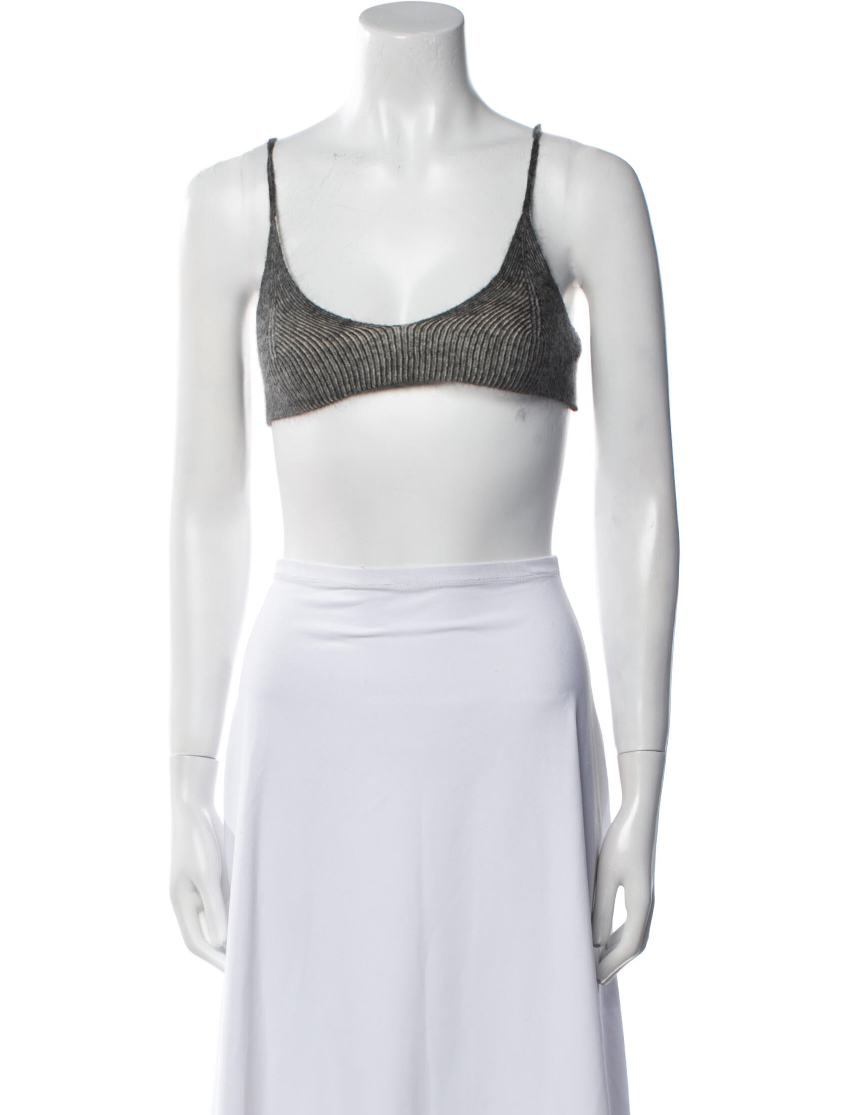 Jacquemus Scoop Neck Sleeveless Crop Top