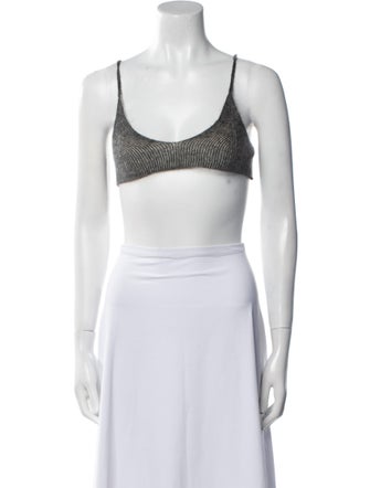 Jacquemus Scoop Neck Sleeveless Crop Top