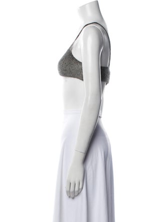 Jacquemus Scoop Neck Sleeveless Crop Top