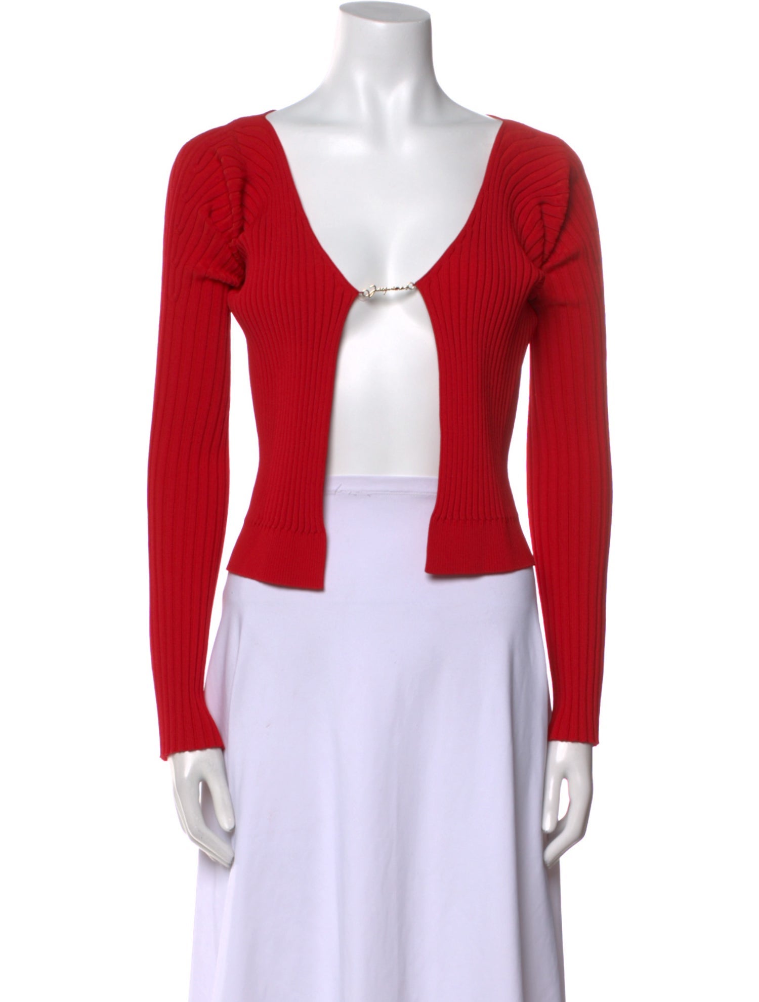 Jacquemus V-Neck Long Sleeve Top