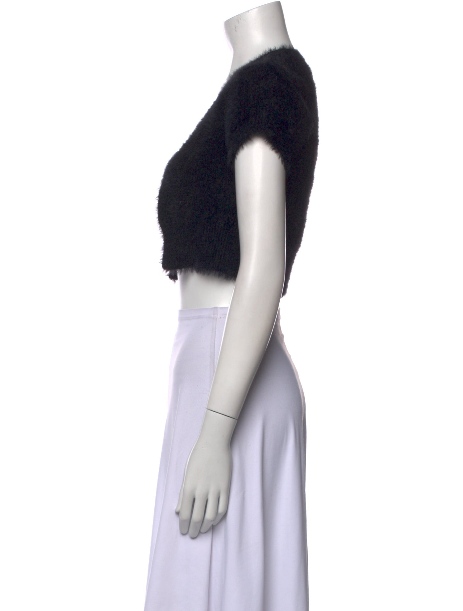 Jacquemus Open Front Short Sleeve Crop Top