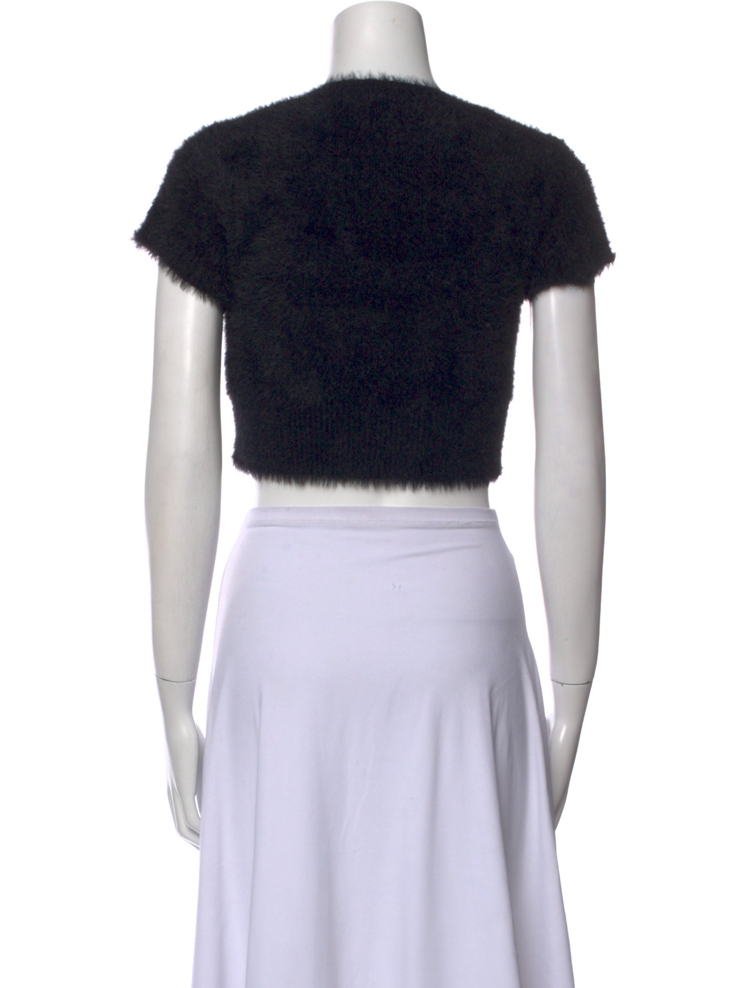 Jacquemus Open Front Short Sleeve Crop Top