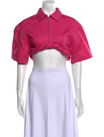 Jacquemus Short Sleeve Crop Top
