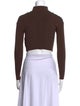 Jacquemus Mock Neck Long Sleeve Crop Top