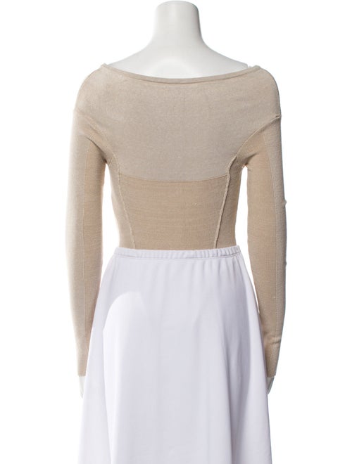 Jacquemus Off-The-Shoulder Long Sleeve Crop Top