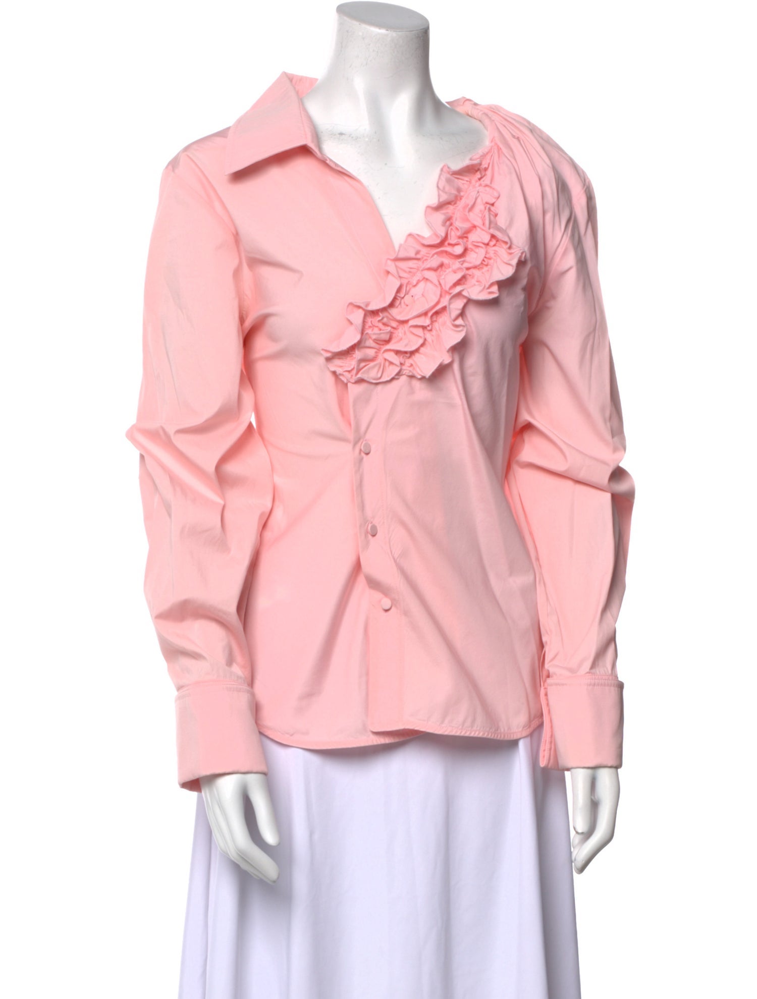 Jacquemus V-Neck Long Sleeve Blouse