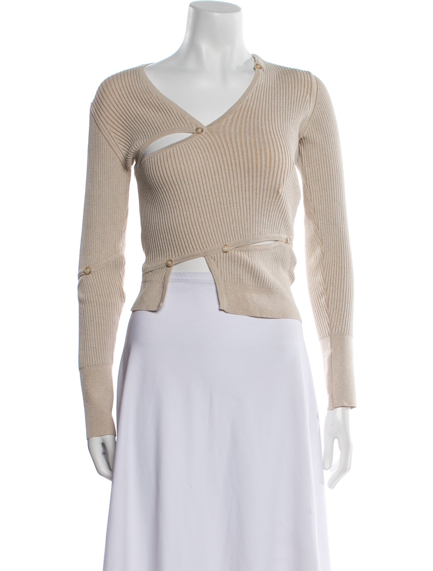 Jacquemus Striped V-Neck Sweater w/ Tags