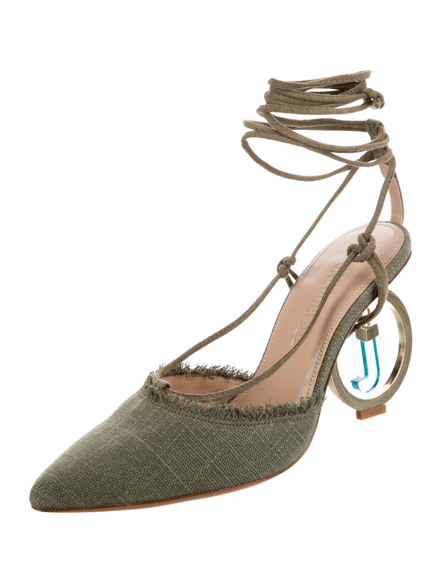 Jacquemus Raw-Edge Trim D'Orsay Pumps
