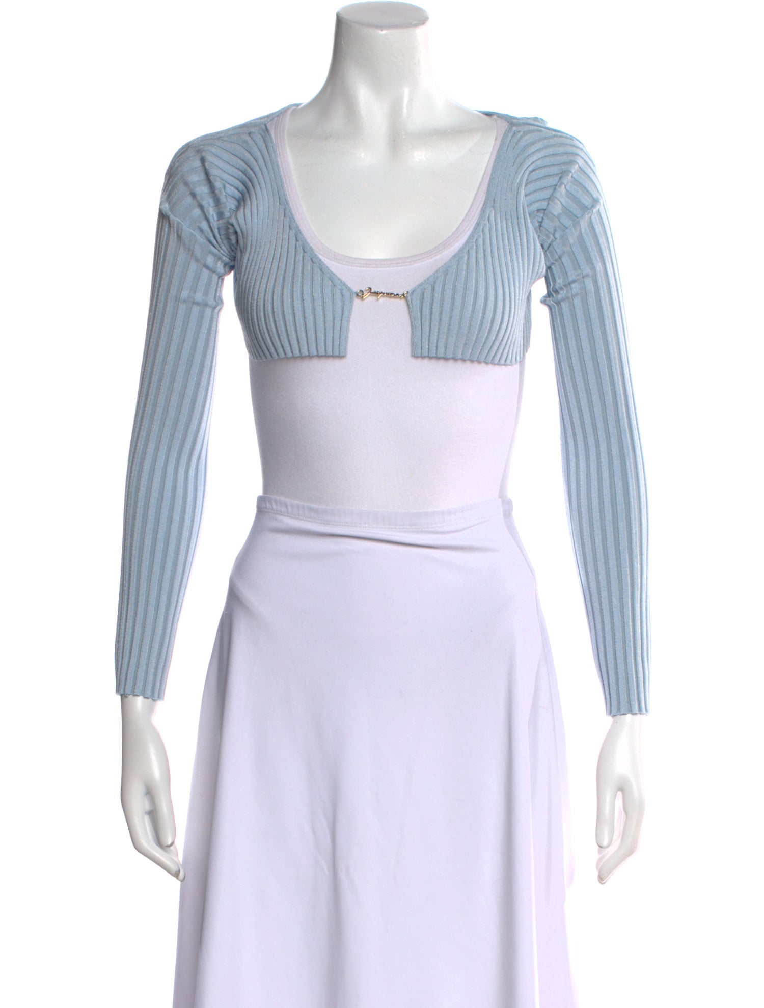 Jacquemus Square Neckline Long Sleeve Crop Top w/ Tags