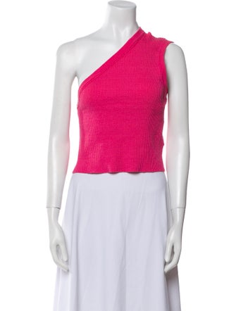 Jacquemus Linen One-Shoulder Crop Top