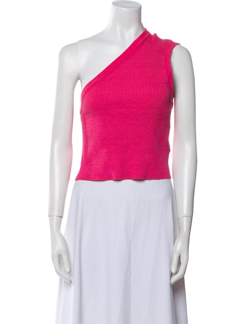 Jacquemus Linen One-Shoulder Crop Top