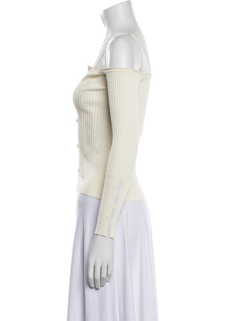 Jacquemus Off-The-Shoulder Long Sleeve Crop Top