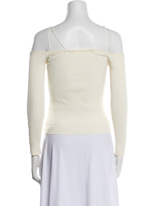 Jacquemus Off-The-Shoulder Long Sleeve Crop Top