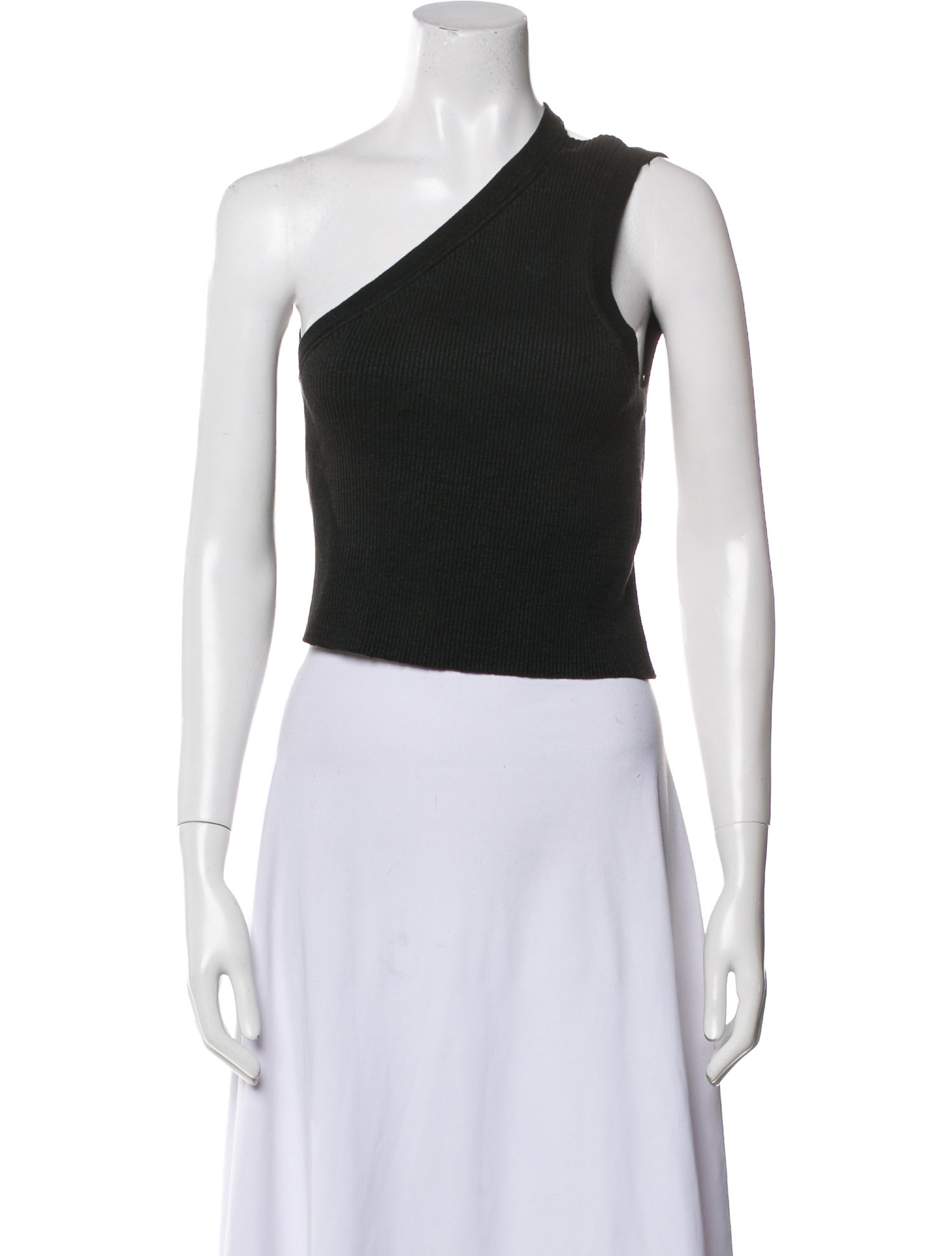 Jacquemus Linen One-Shoulder Crop Top