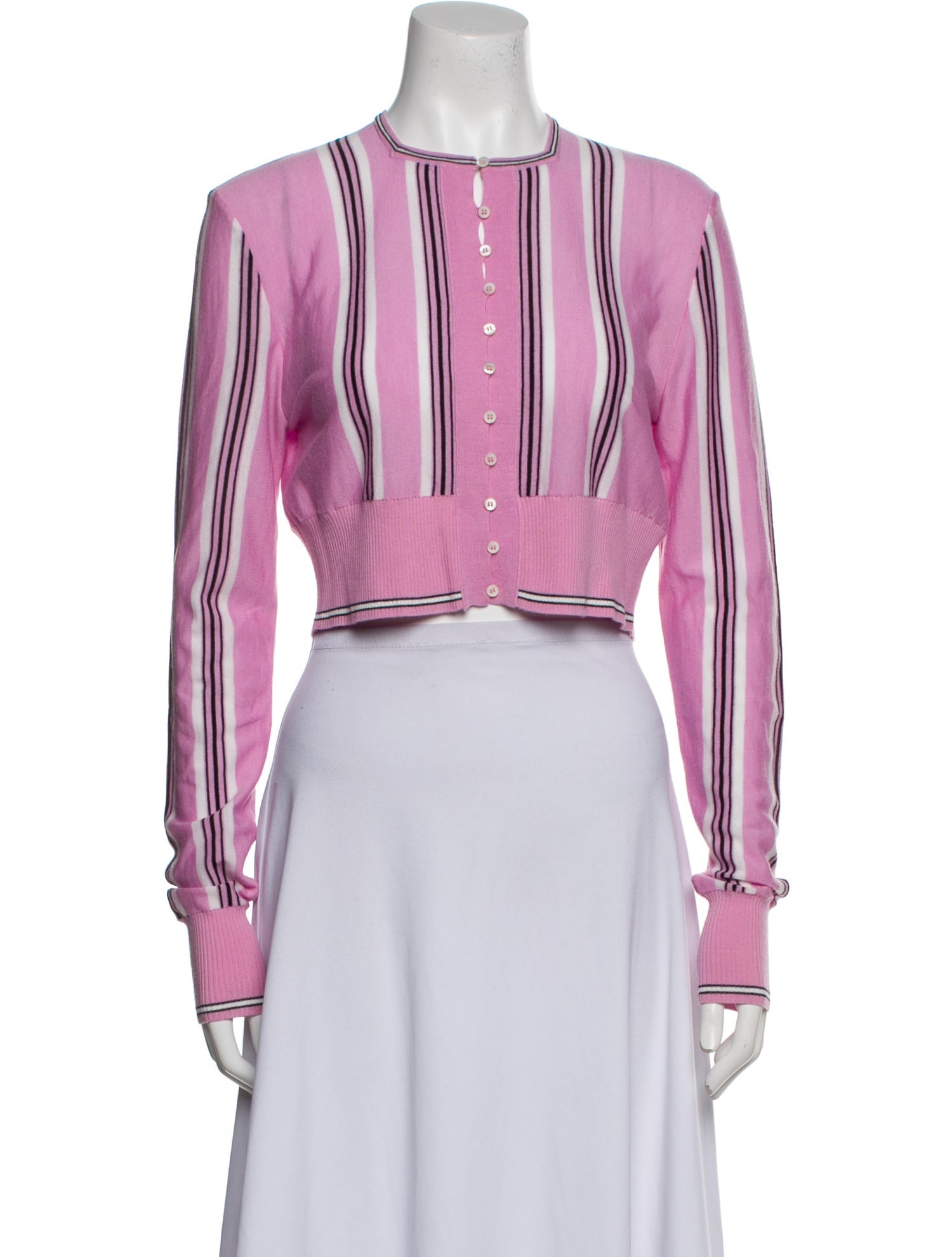 Jacquemus Virgin Wool Striped Crop Top