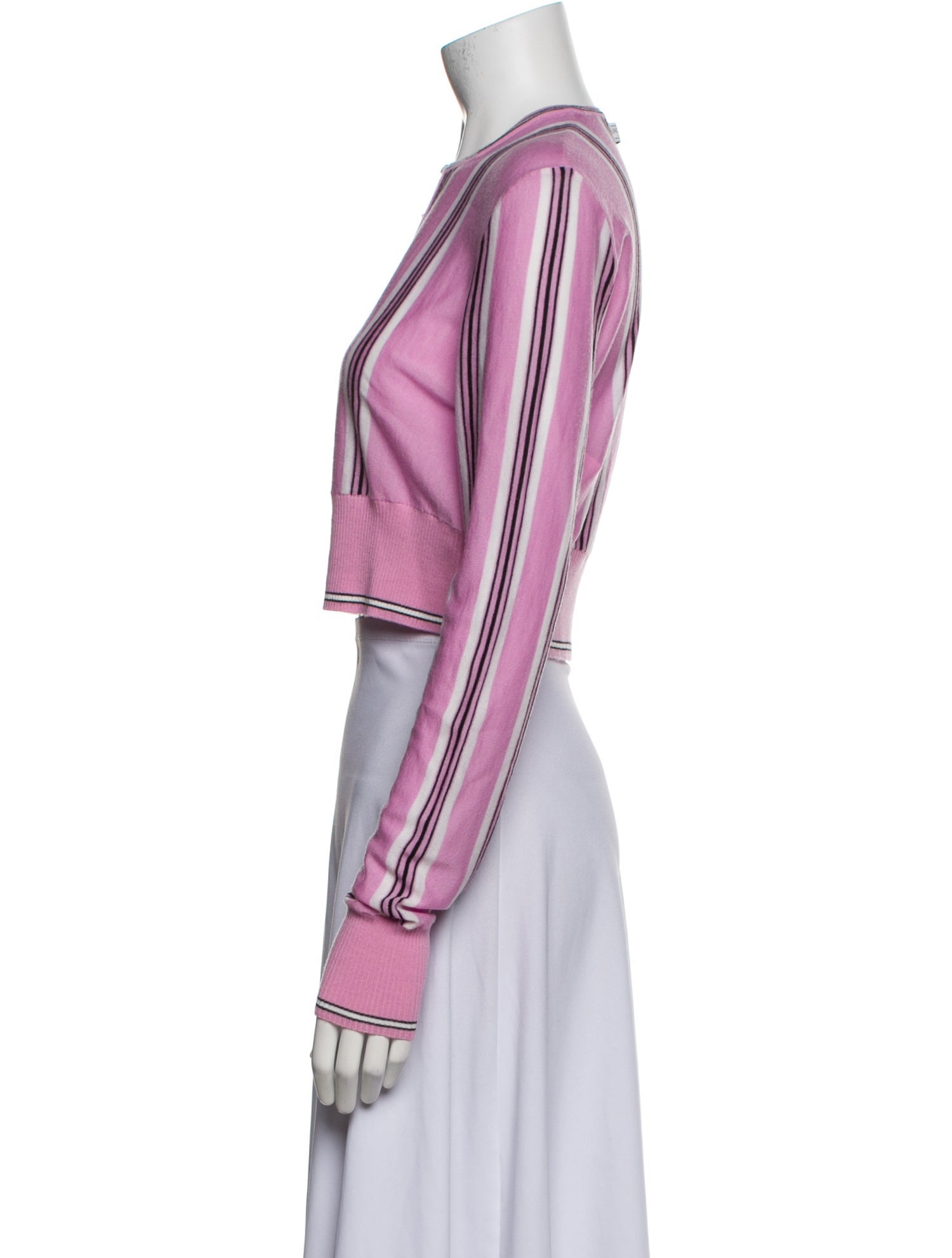Jacquemus Virgin Wool Striped Crop Top