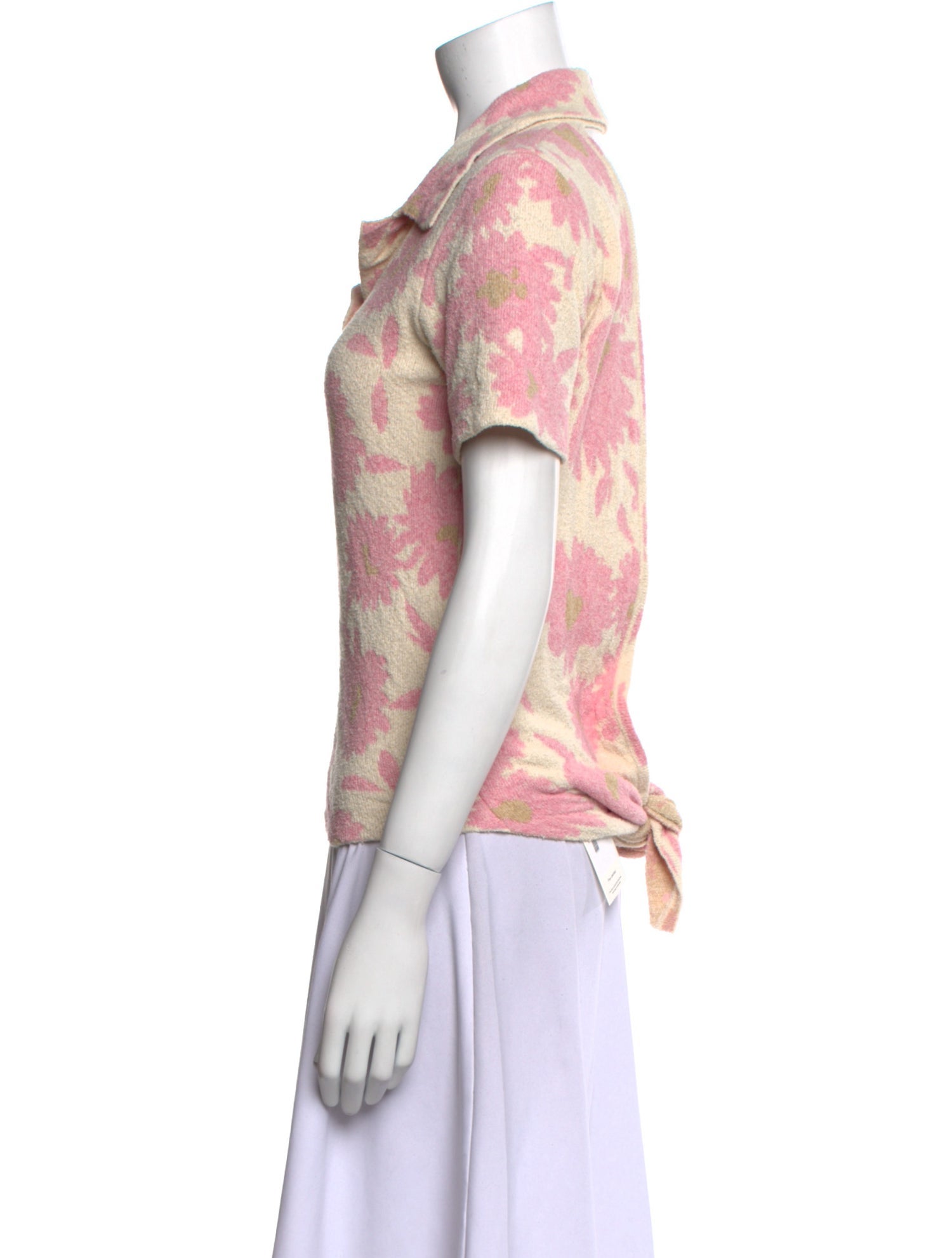 Jacquemus Floral Print Short Sleeve Polo