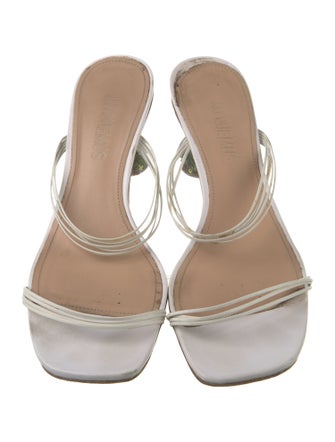 Jacquemus Leather Sequin Embellishments Slides