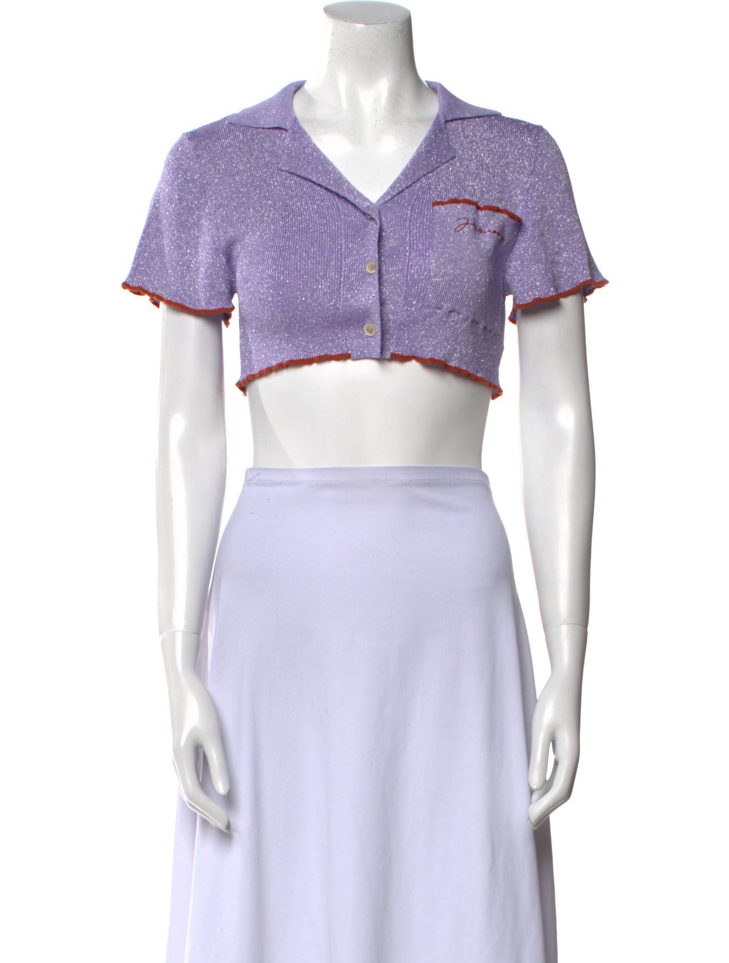 Jacquemus Short Sleeve Crop Top