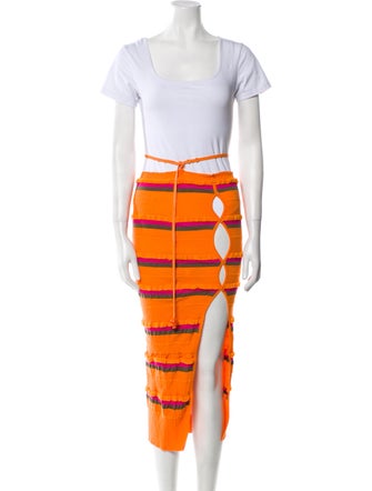 Jacquemus Striped Grosgrain Trim Skirt Set