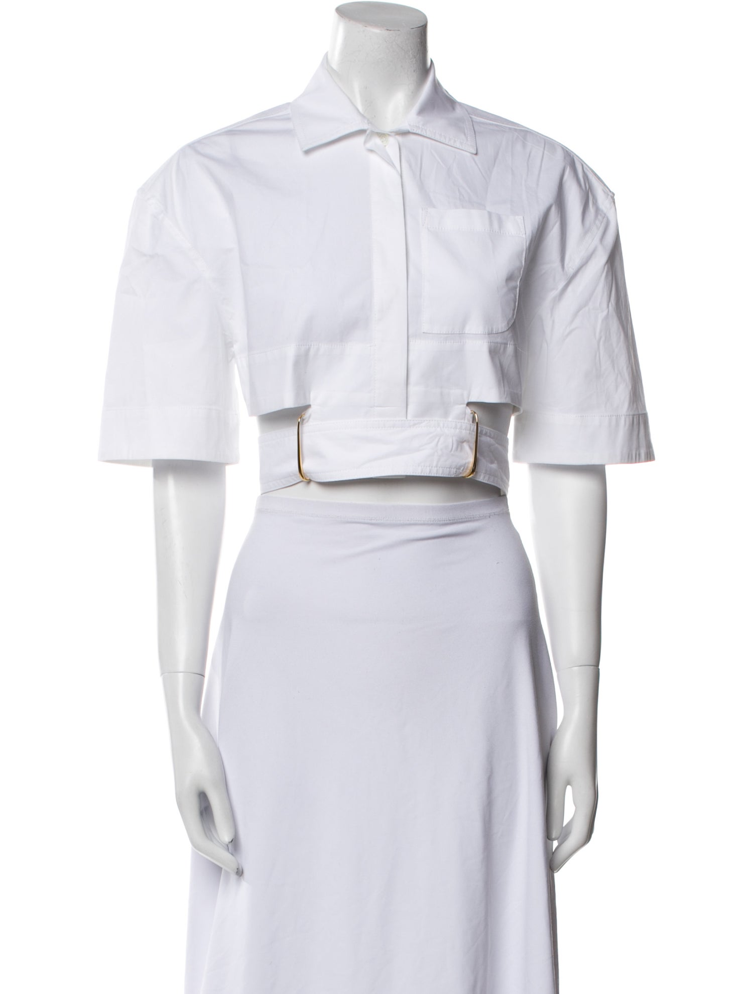 Jacquemus Short Sleeve Crop Top