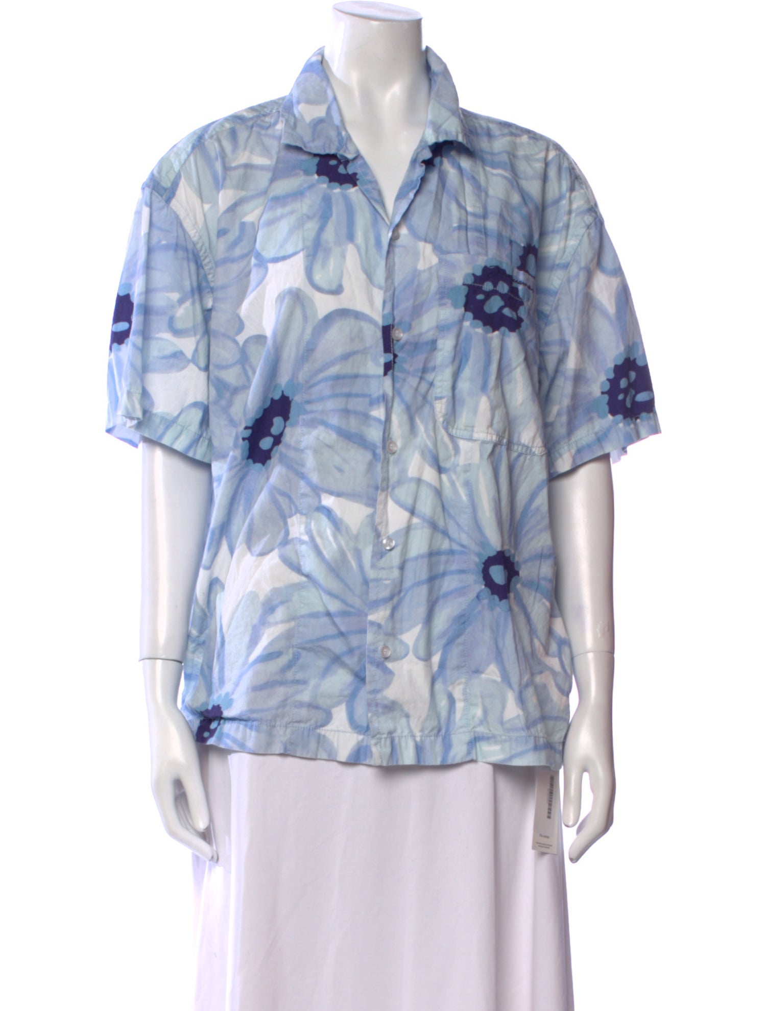 Jacquemus Floral Print Short Sleeve Button-Up Top