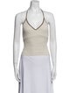 Jacquemus Linen V-Neck Crop Top