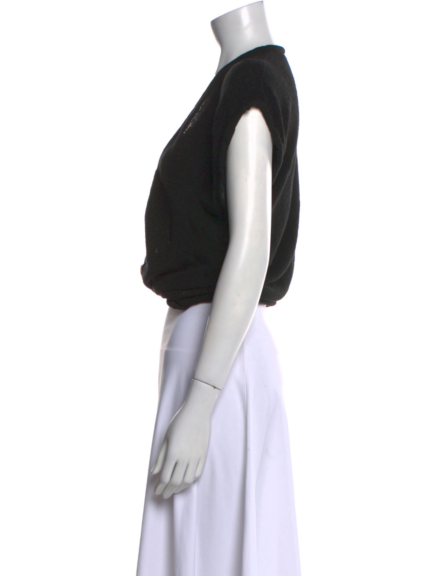 Jacquemus Linen V-Neck Crop Top