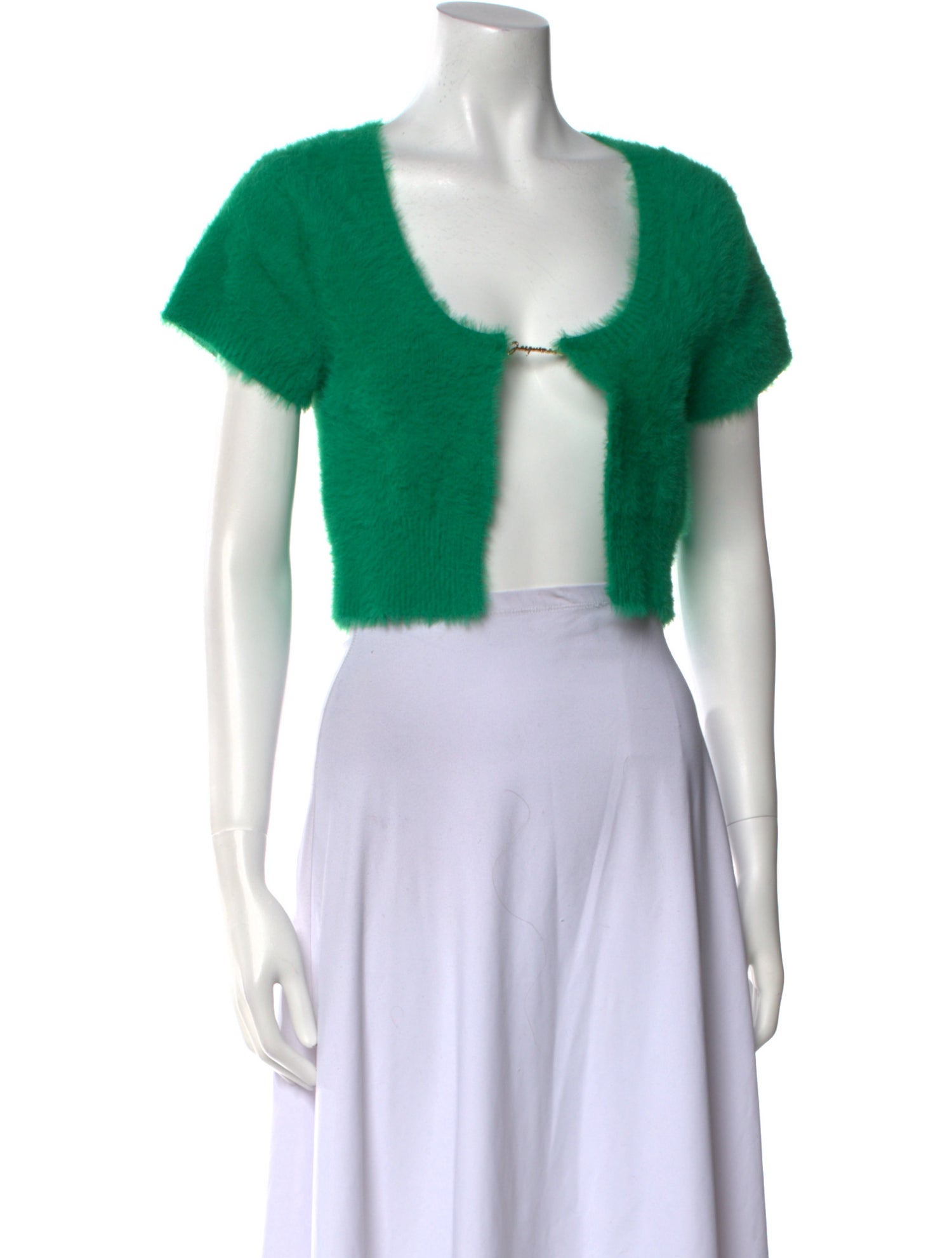 Jacquemus Scoop Neck Short Sleeve Crop Top