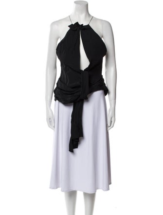 Jacquemus Halterneck Sleeveless Crop Top