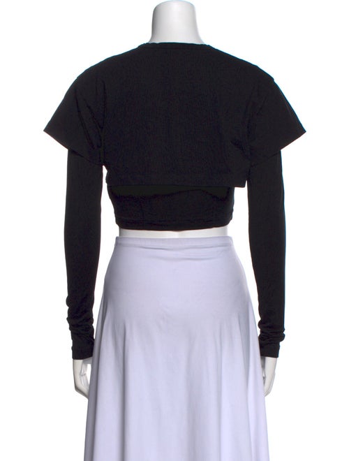 Jacquemus Crew Neck Short Sleeve Crop Top